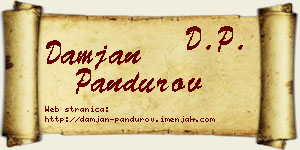 Damjan Pandurov vizit kartica